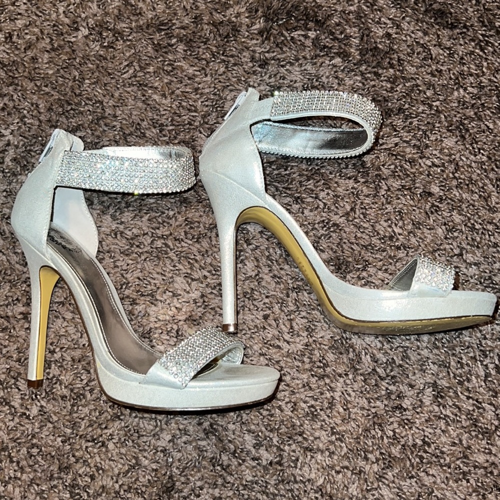 Silver Rhinestone Heels - Picture 2 of 7